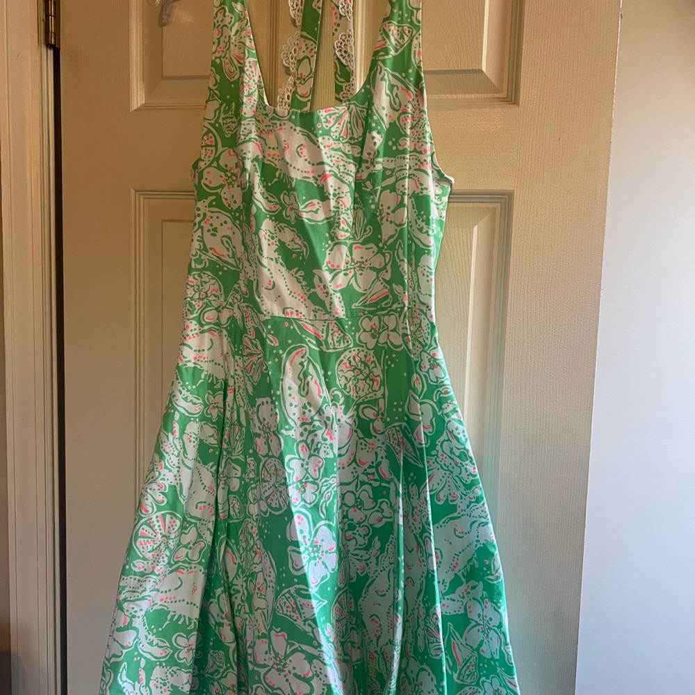 Lilly Pulitzer Green and White Dress
